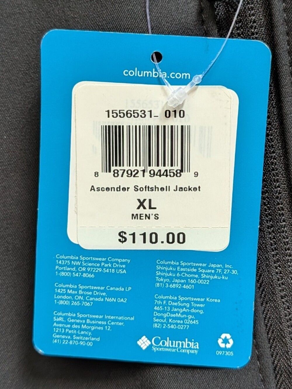 Columbia Mens Black Ascender Westrock Preppy Softshell Jacket NWT Size XL - Picture 6 of 14